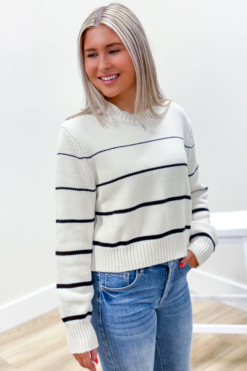 Z Supply: Milan Stripe Sweater - Natural | Makk Fashions