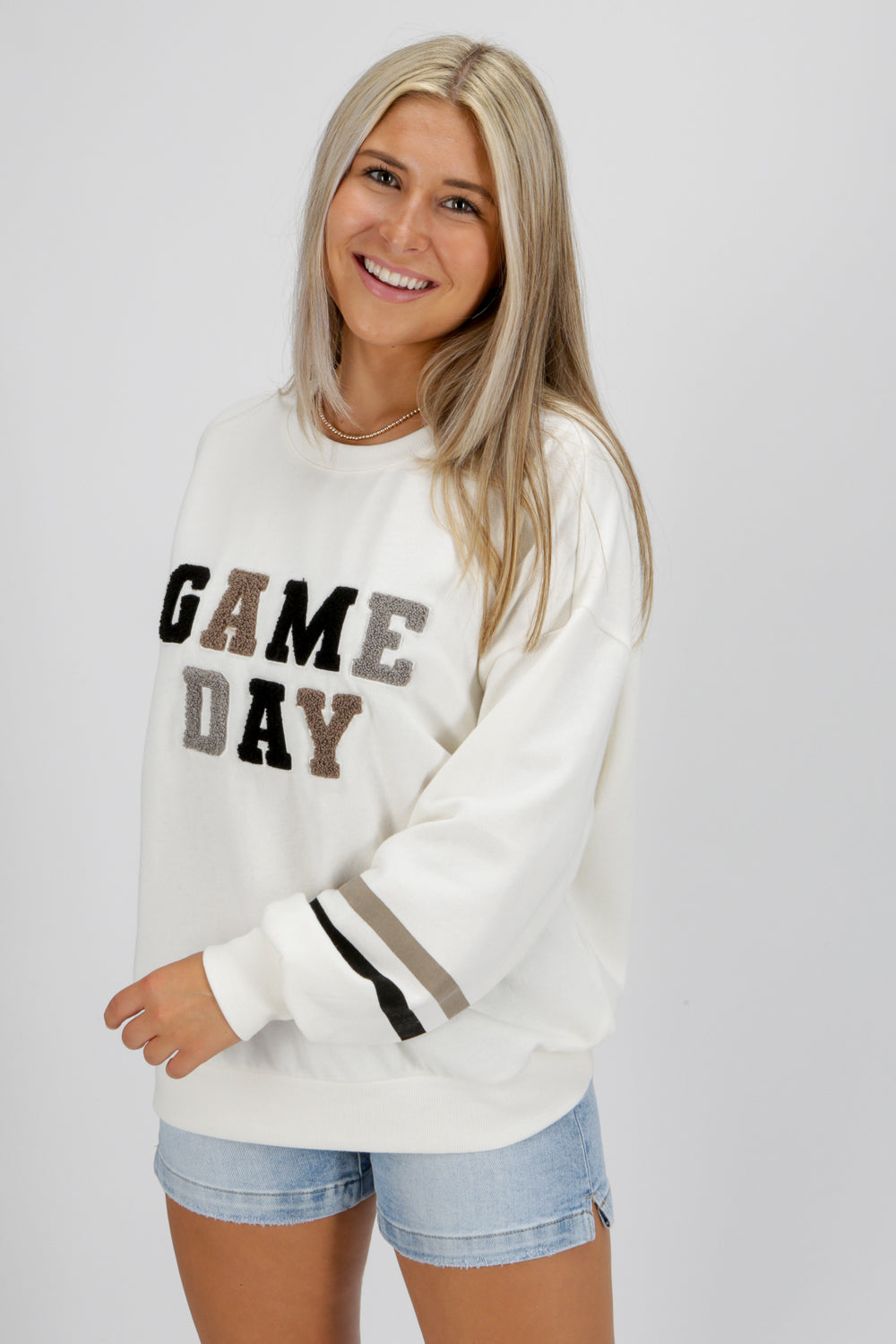 Z Supply: Oversized Game Day Sweatshirt - Bone | Makk Fashions