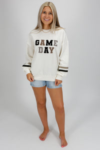 Z Supply: Oversized Game Day Sweatshirt - Bone | Makk Fashions