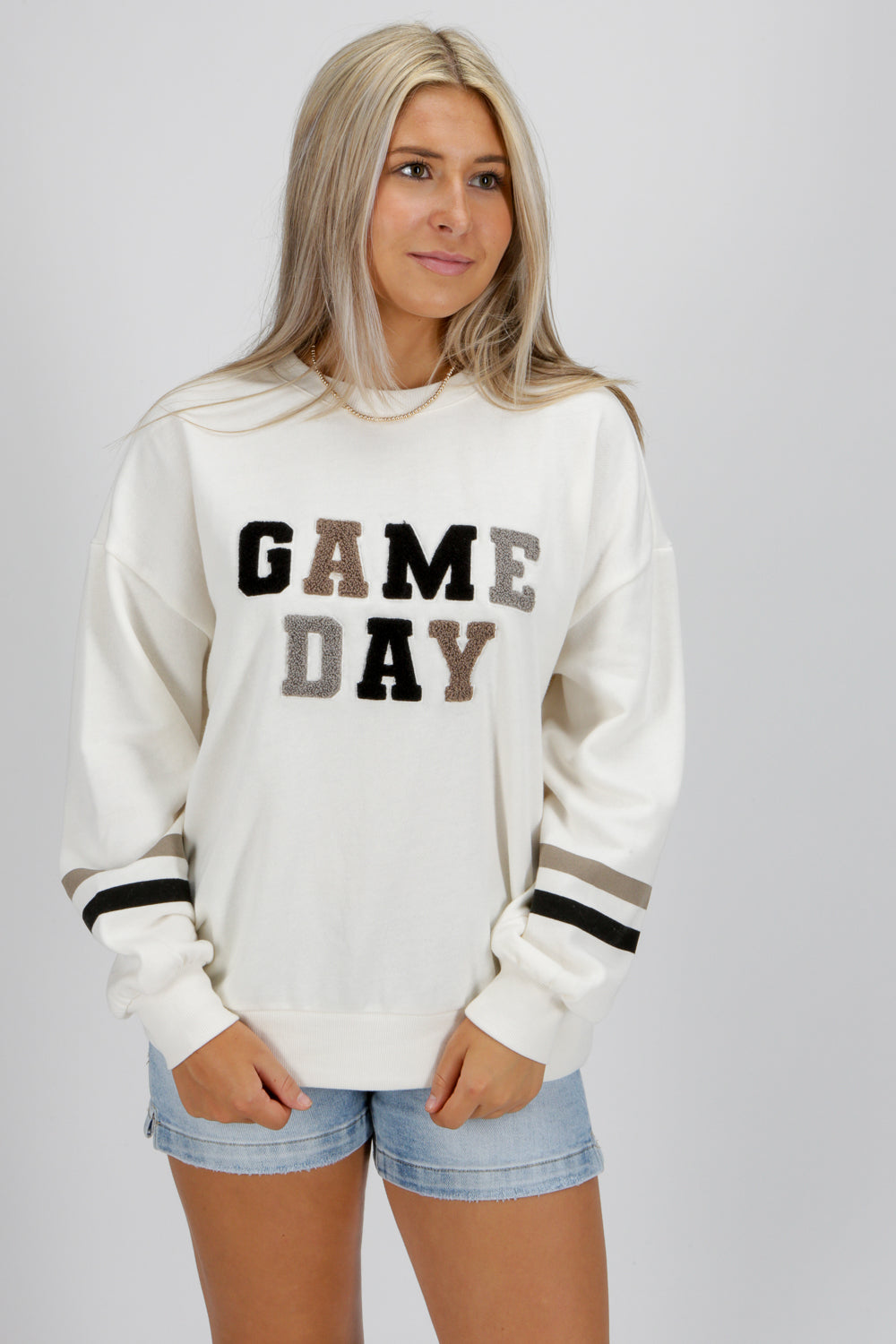 Z Supply: Oversized Game Day Sweatshirt - Bone | Makk Fashions