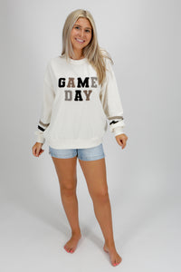 Z Supply: Oversized Game Day Sweatshirt - Bone | Makk Fashions