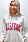 Z Supply: Oversized Weekend Sweatshirt - Bone | Makk Fashions