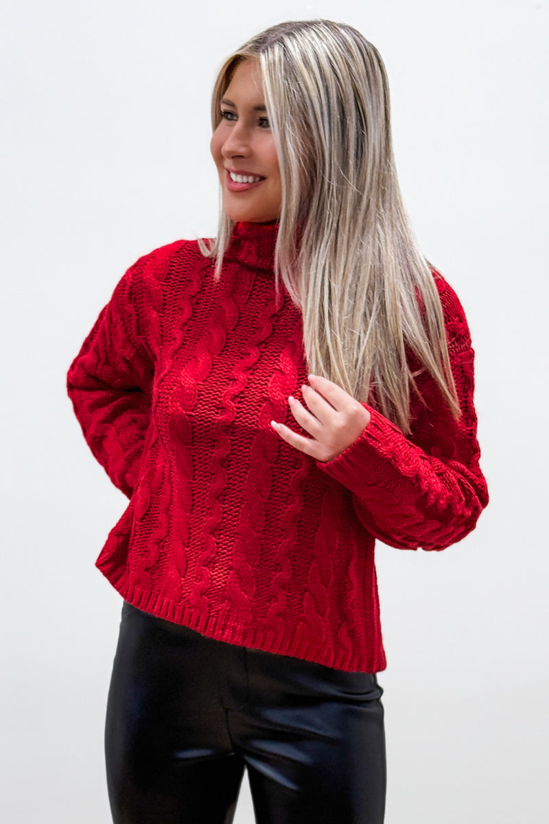 Z Supply: Tied To You Sweater - Haute Red | Makk Fashions