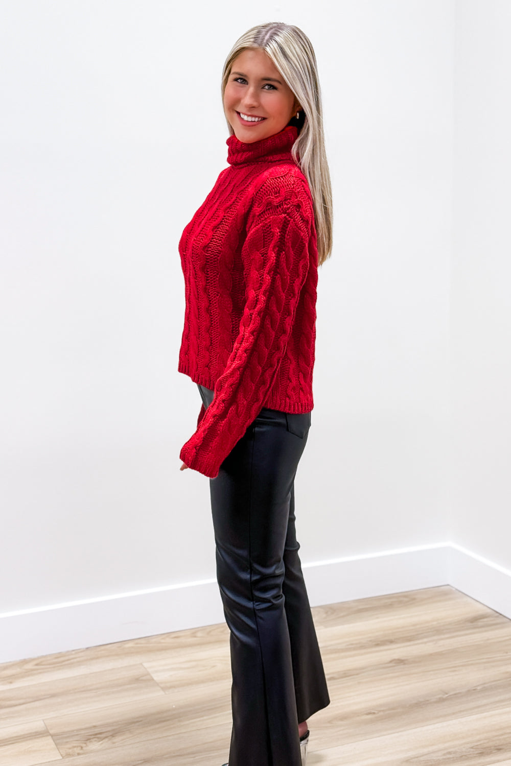 Z Supply: Tied To You Sweater - Haute Red | Makk Fashions