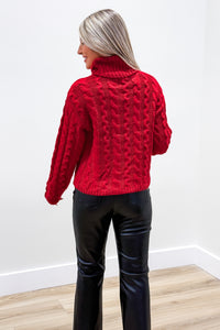 Z Supply: Tied To You Sweater - Haute Red | Makk Fashions