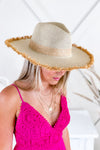 Cabana Braided Fringe Fedora Hat - Ivory | Makk Fashions