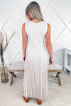 Flawless Times Ribbed Sleeveless Dress - Taupe | Makk Fashions