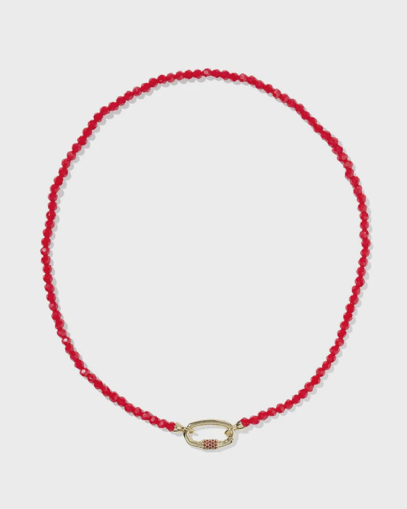 Kendra Scott: Emery Beaded Strand Necklace - Red Glass