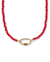 Kendra Scott: Emery Beaded Strand Necklace - Red Glass
