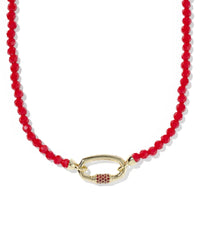 Kendra Scott: Emery Beaded Strand Necklace - Red Glass