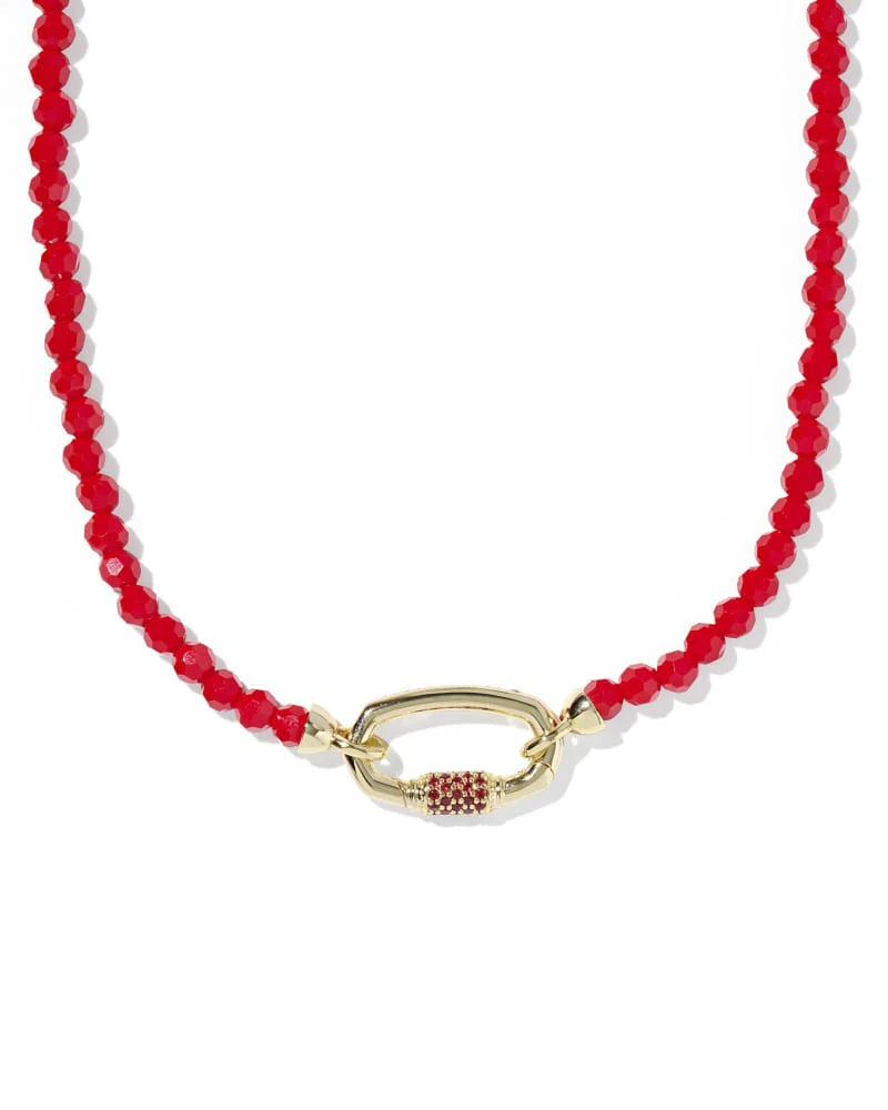 Kendra Scott: Emery Beaded Strand Necklace - Red Glass