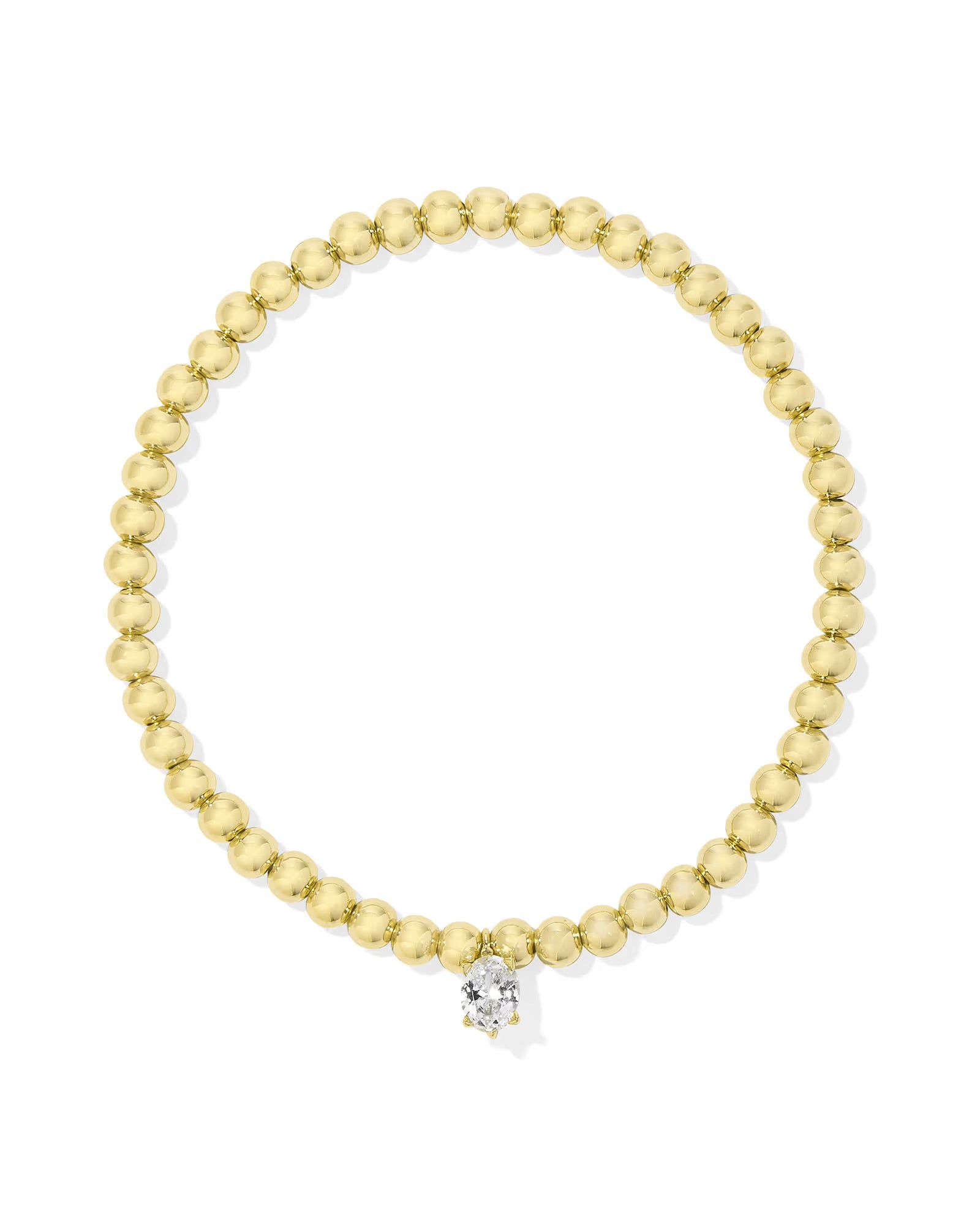 Kendra Scott: Cailin Stretch Bracelet - Gold White Crystal