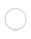 Kendra Scott: Cailin Stretch Bracelet - Rhodium White Crystal