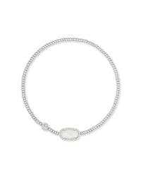Kendra Scott: Cailin Stretch Bracelet - Rhodium White Crystal