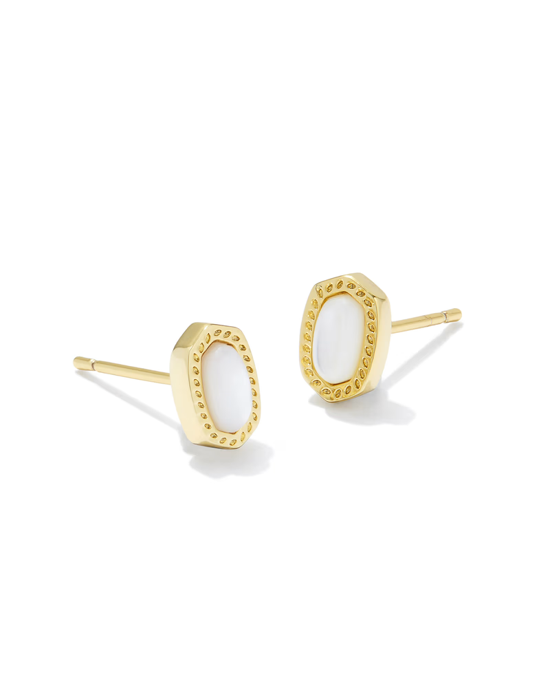 Kendra Scott: Mini Ellie Stud Earring - Gold Ivory MOP