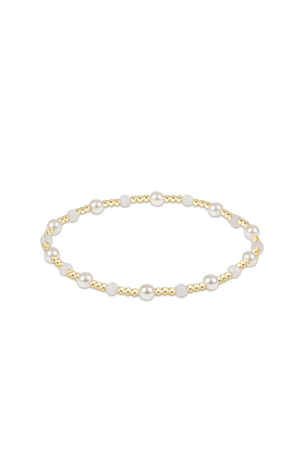 enewton: Pearl Sincerity Pattern 4mm Bead Bracelet - Pink Opal