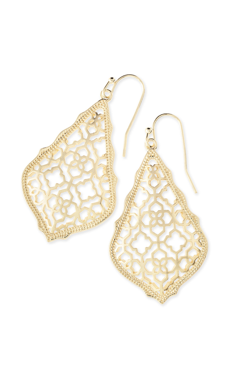 Kendra Scott: Addie Gold Drop Earrings - Gold Filigree | Makk Fashions