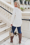 Always Charming Chunky V-Neck Sweater - Ivory | Makk Fashions