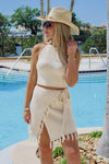 Beach Party Crochet Wrap Skirt - Natural | Makk Fashions