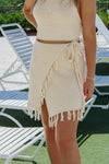 Beach Party Crochet Wrap Skirt - Natural | Makk Fashions