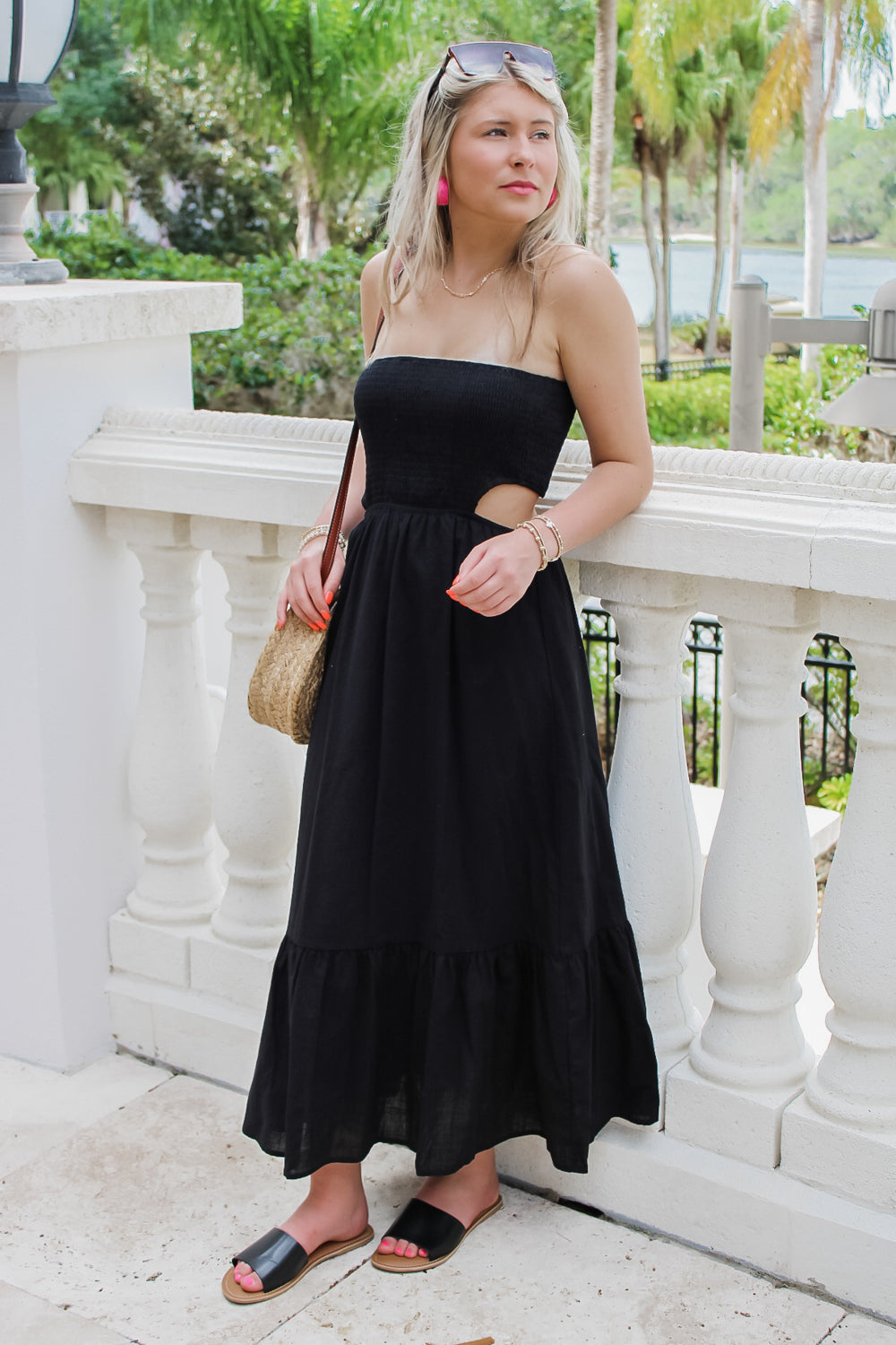 Breezy Afternoons Strapless Maxi Dress - Black | Makk Fashions
