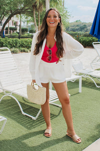 Breezy Summer Days Button Down Top - White | Makk Fashions