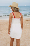 By The Poolside Terry Cloth Dress - White | Makk Fashions