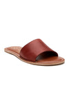 Matisse: Cabana Leather Slide Sandal - Brick | Makk Fashions