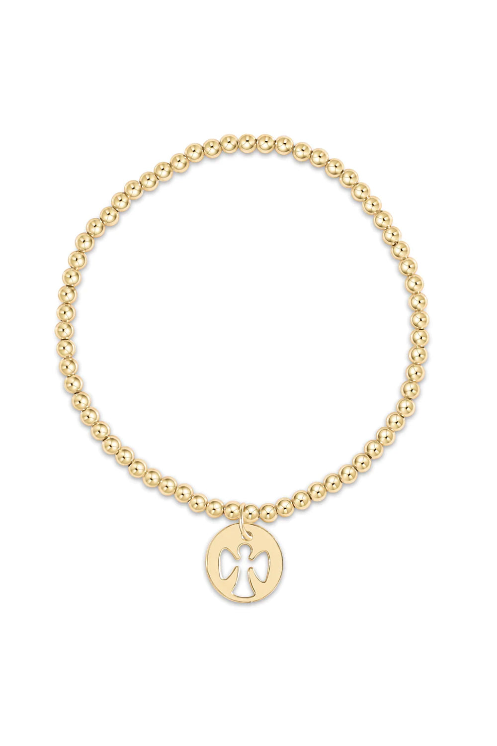 enewton: Classic Gold 3mm Bead Bracelet - Guardian Angel Charm | Makk Fashions