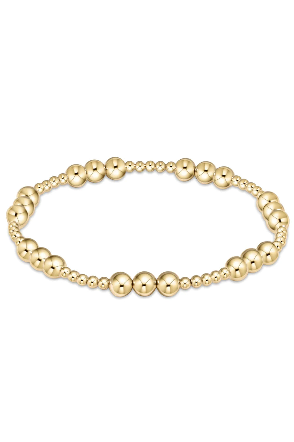 enewton: Classic Joy Pattern 5mm Bead Bracelet - Gold | Makk Fashions
