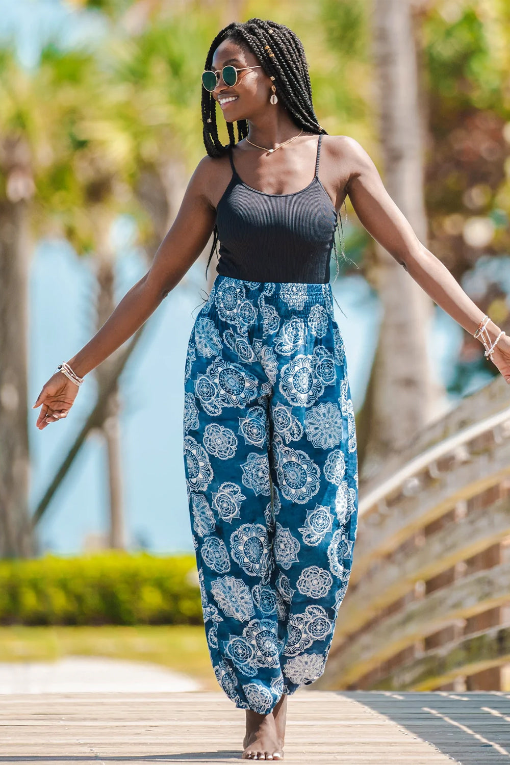 Lotus & Luna: Crater Lake Harem Pants | Makk Fashions