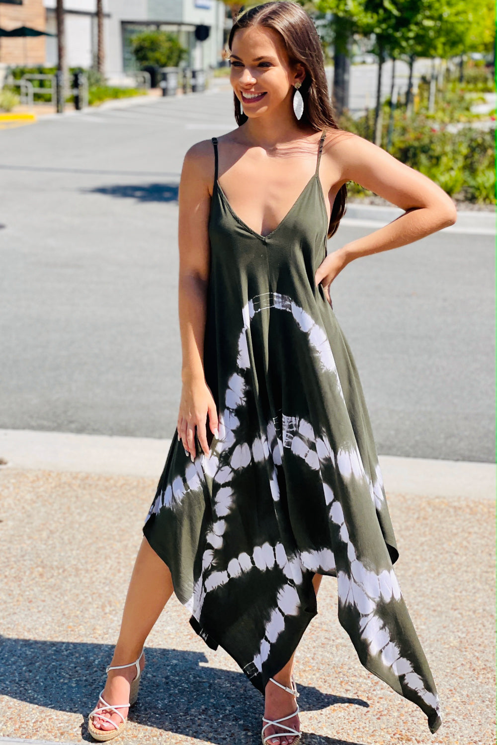 Tie dye cheap midi dress