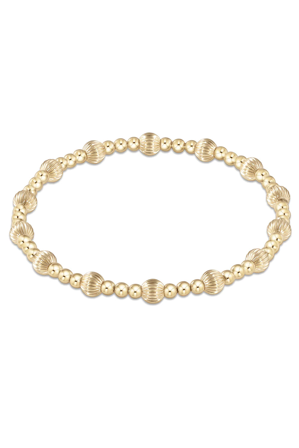 enewton: Dignity Sincerity Pattern 5mm Bead Bracelet - Gold | Makk Fashions