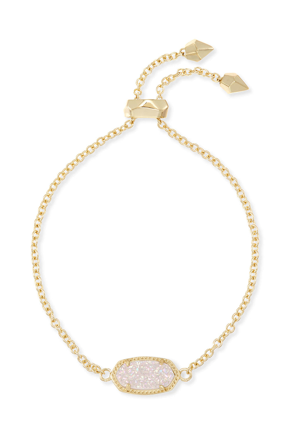 Kendra Scott: Elaina Delicate Gold Chain Bracelet - Iridescent Drusy | Makk Fashions