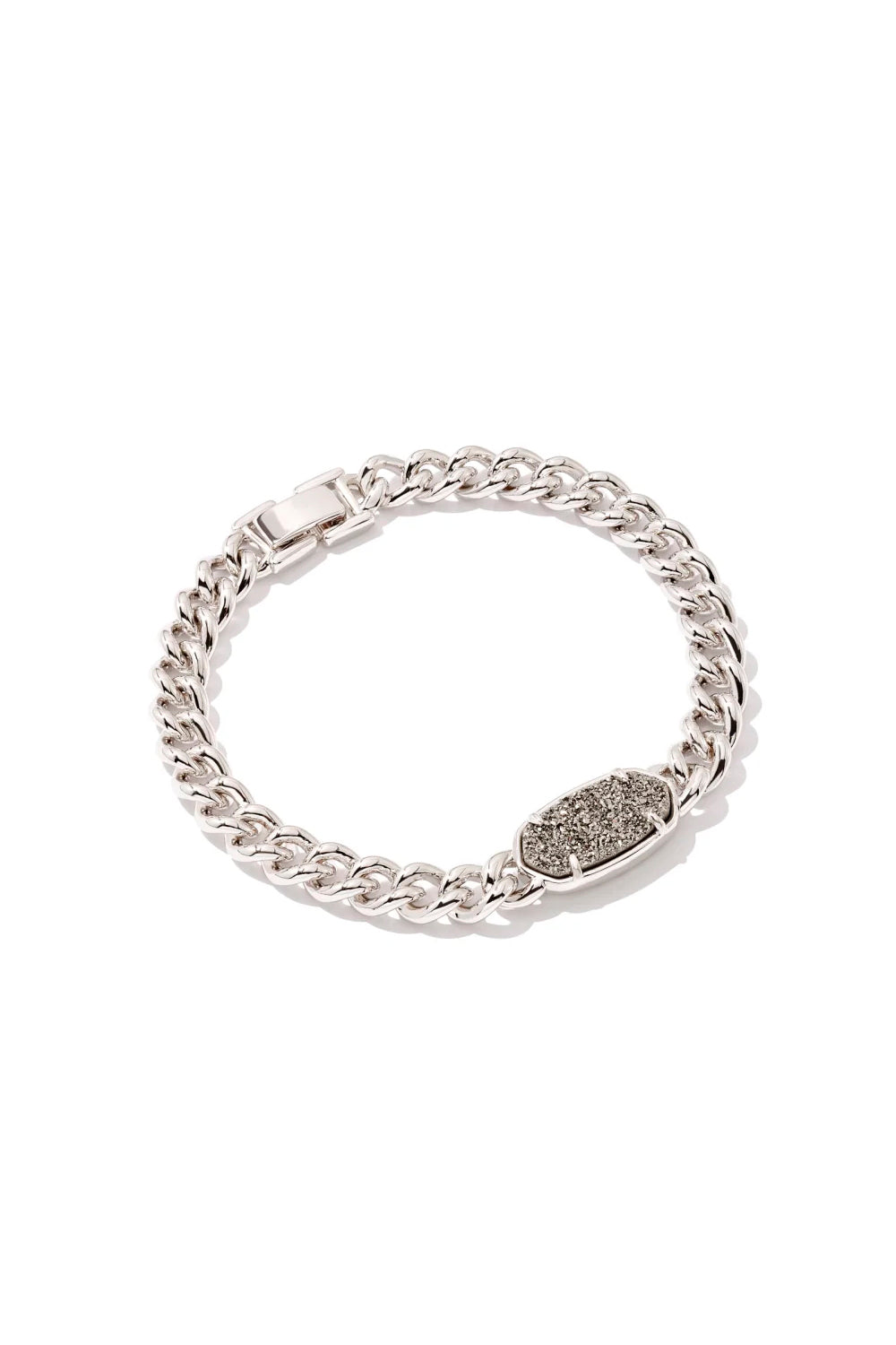 Kendra Scott: Elaina Silver Chain Bracelet - Platinum Drusy | Makk Fashions