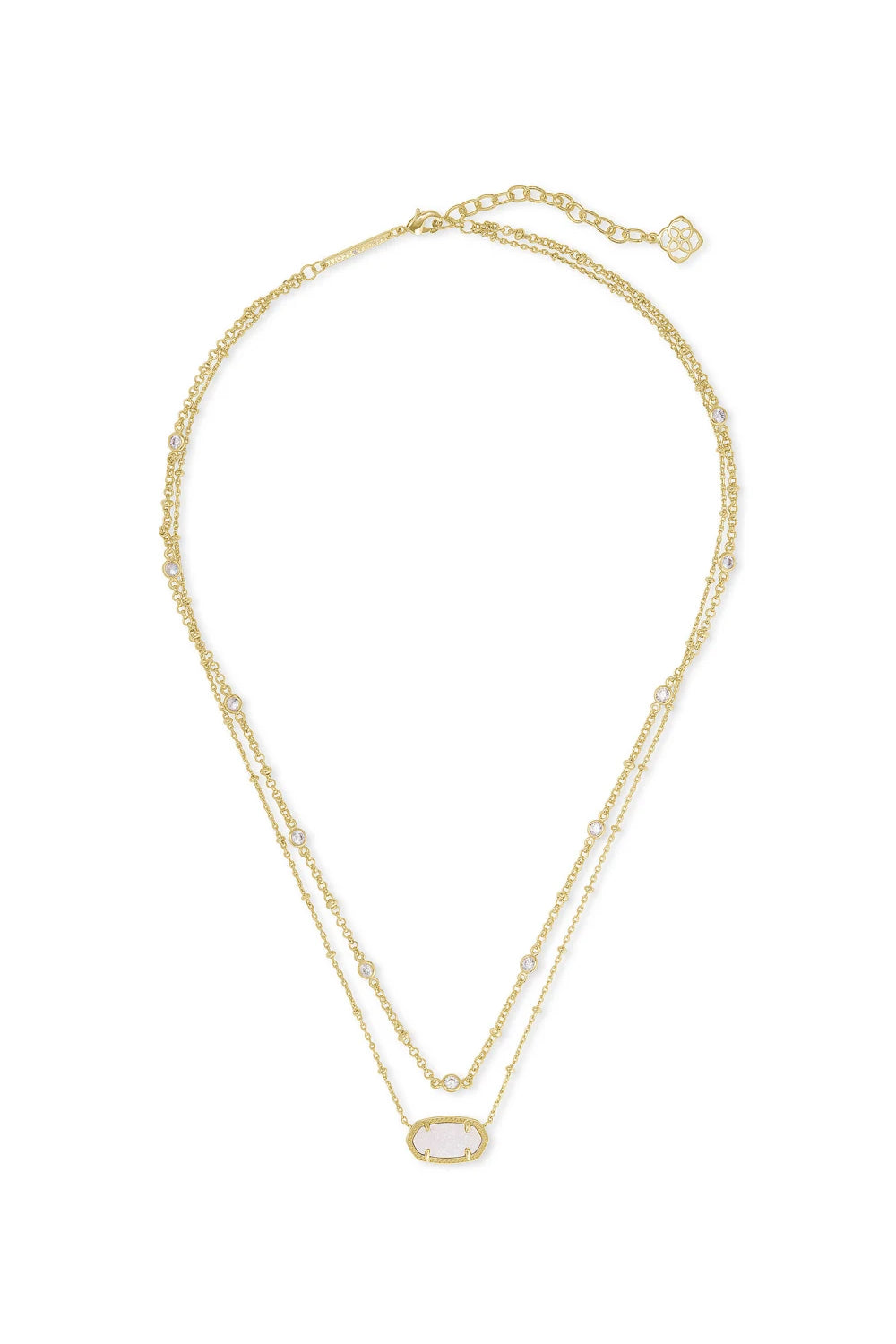 Kendra Scott Emilie Oval Multi Strand Necklace in Sand Drusy and Rose Gold  | eBay