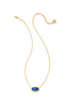 Kendra Scott: Elisa Gold Pendant Necklace - Bronze Veined Lapis Turquoise | Makk Fashions