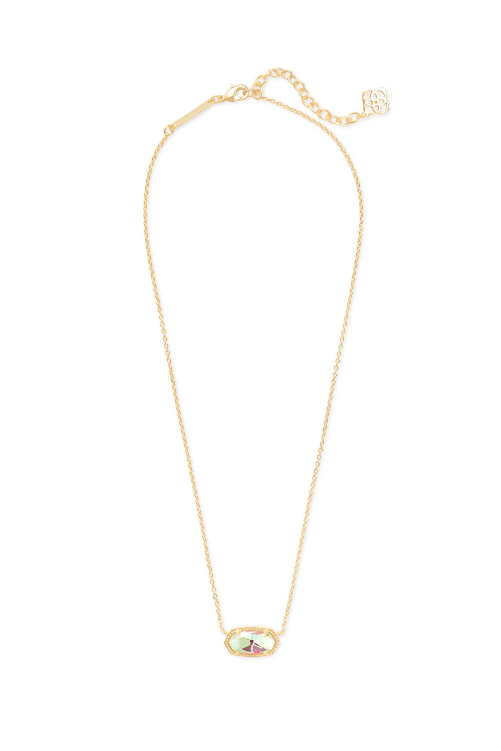 Kendra Scott: Elisa Gold Pendant Necklace - Dichroic Glass | Makk Fashions