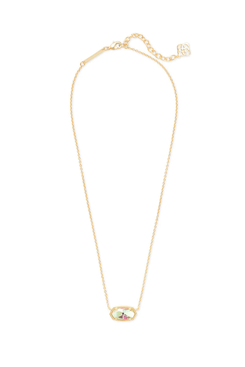 Kendra Scott: Elisa Gold Pendant Necklace - Dichroic Glass | Makk Fashions