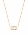 Kendra Scott: Elisa Gold Pendant Necklace - Ivory Mother Of Pearl | Makk Fashions
