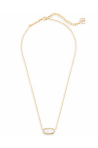 Kendra Scott: Elisa Gold Pendant Necklace - Ivory Mother Of Pearl | Makk Fashions