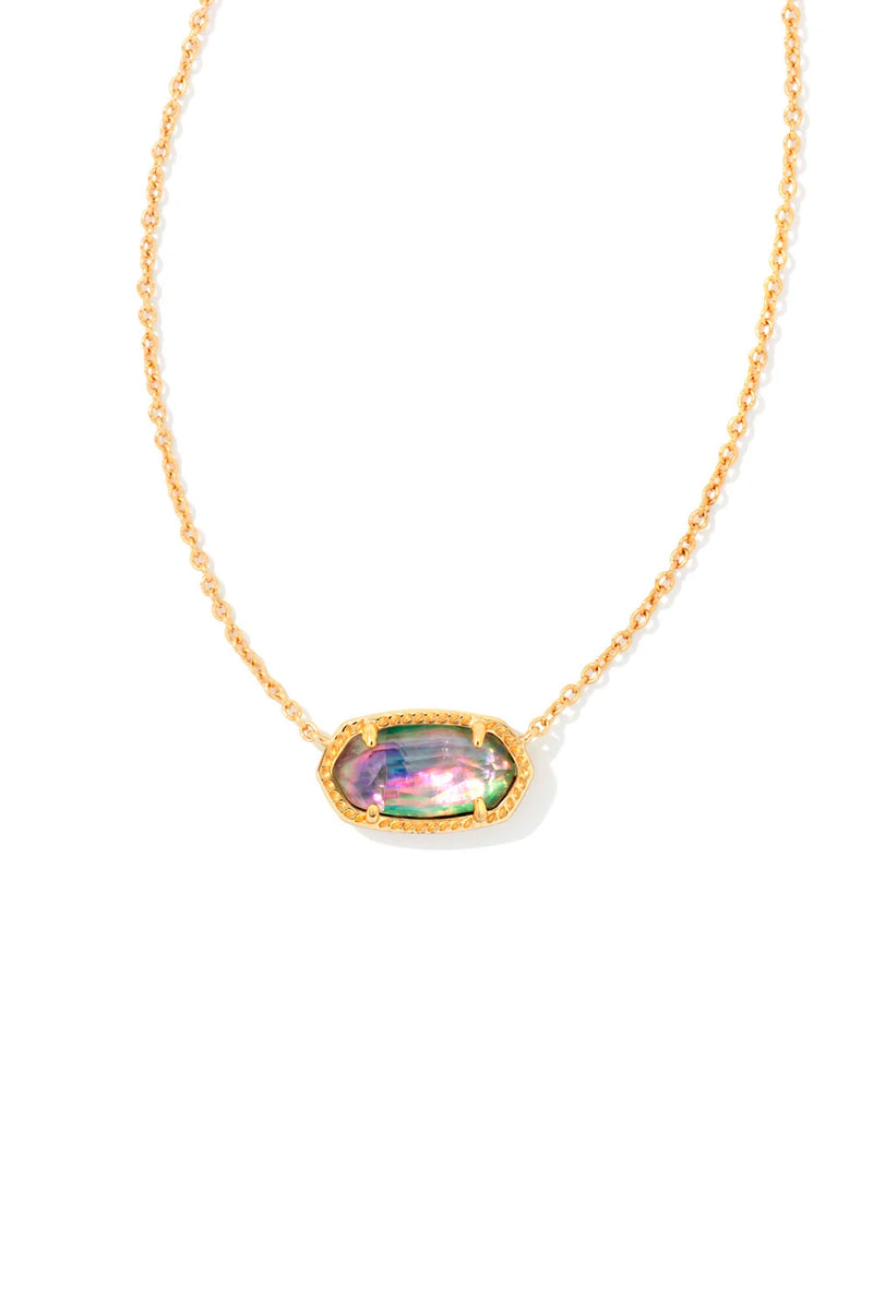 Kendra Scott: Elisa Gold Pendant Necklace - Lilac Abalone | Makk Fashions