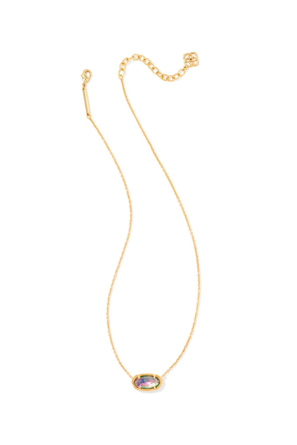 Kendra Scott: Elisa Gold Pendant Necklace - Lilac Abalone | Makk Fashions