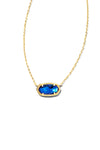 Kendra Scott: Elisa Gold Pendant Necklace - Navy Abalone | Makk Fashions