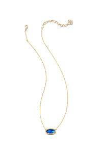 Kendra Scott: Elisa Gold Pendant Necklace - Navy Abalone | Makk Fashions