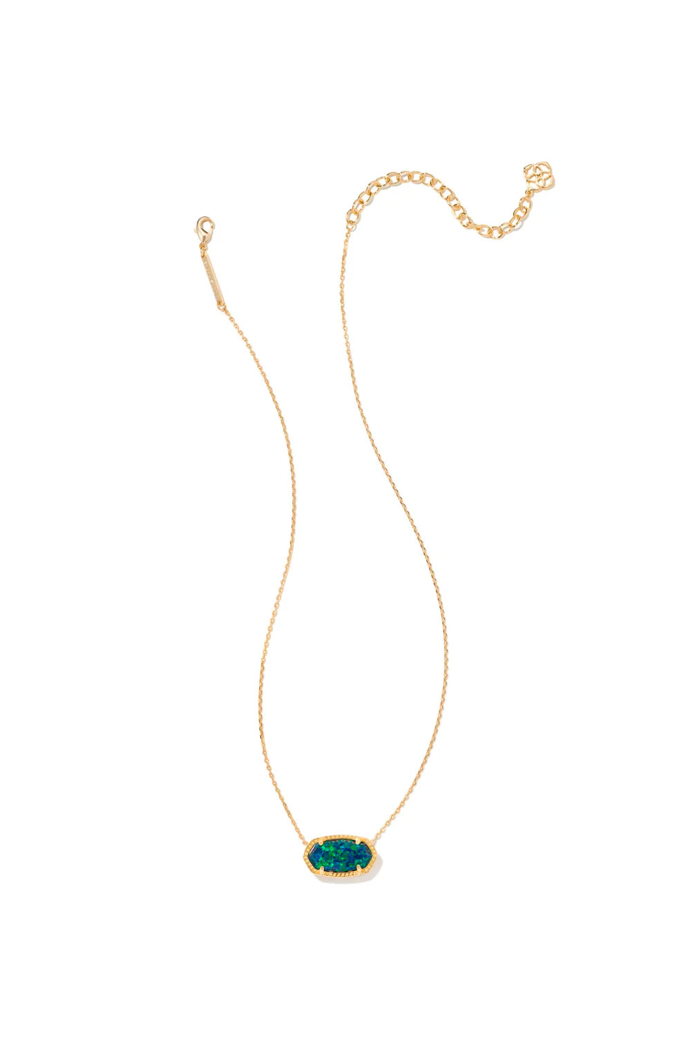 Kendra Scott: Elisa Gold Pendant Necklace - Night Kyocera Opal | Makk Fashions