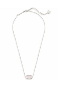 Kendra Scott: Elisa Silver Pendant Necklace - Iridescent Drusy | Makk Fashions