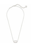 Kendra Scott: Elisa Silver Pendant Necklace - Ivory Mother Of Pearl | Makk Fashions