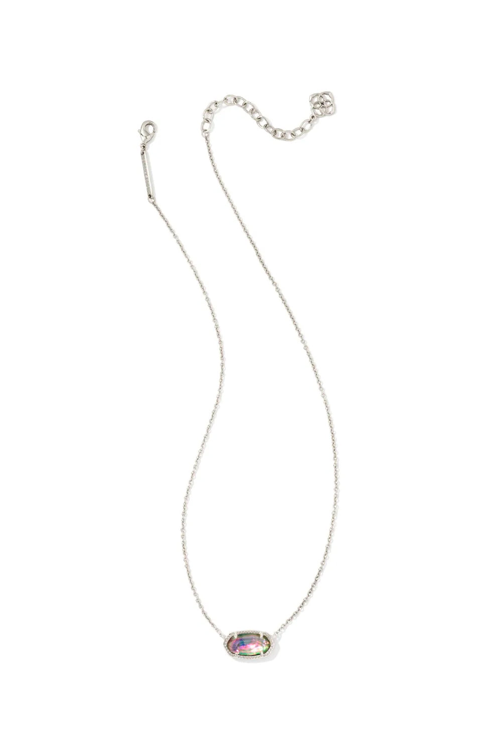 Kendra Scott: Elisa Silver Pendant Necklace - Lilac Abalone | Makk Fashions