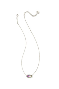 Kendra Scott: Elisa Silver Pendant Necklace - Lilac Abalone | Makk Fashions